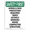 Signmission OSHA Sign, Apron And Skin Protection Required, 24in X 18in Rigid Plastic, 18" W, 24" H, Portrait OS-SF-P-1824-V-11029 - alternate 1